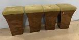 Four Copper Seat Stools