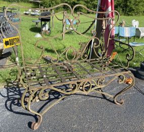 Wrought Iron Outdoor Bench