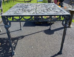 Ornate Aluminum Patio Table