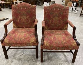 Pair of Hancock & Moore Style Arm Chairs