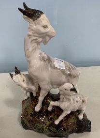 Glazed Pottery Goat Statue