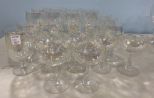 Group of Opalescent Glass Stemware