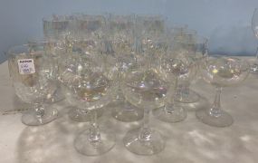 Group of Opalescent Glass Stemware