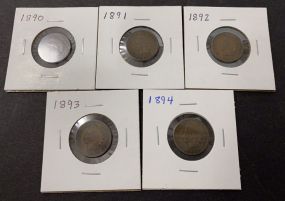 1890, 1891, 1892, 1893, and 1894 Indian Cent