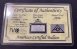 One Gram Fine Silver American Certified Bullion