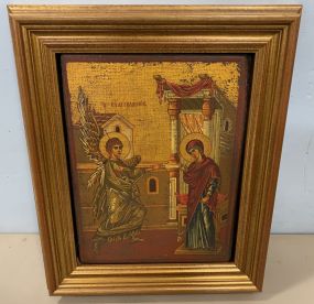 Framed Icon Painting on Board