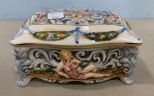 Capodimonte Hand Painted Trinket Box