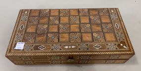 Syrian Mother of Pearl Style Checker/Chess Board