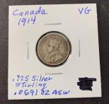 1914 Canada Sterling Dime VG
