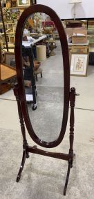 Modern Cherry Cheval Mirror