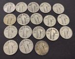 18 Standing Liberty Quarter Dollars