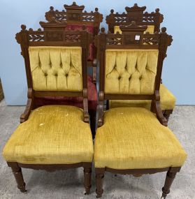 Four Victorian Style Parlor Side Chairs