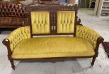 Antique Victorian Style Walnut Settee