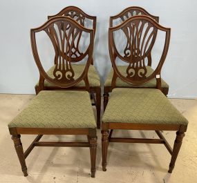 Four Sheraton Style Shield Back Dining Chairs