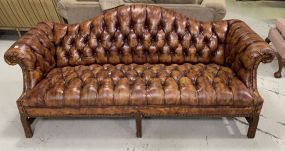 Chesterfield Style Camel Back Sofa