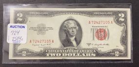 1953 B $2 Red Seal Note UC