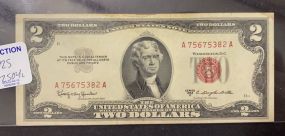 1953 C $2 Red Seat Note VF