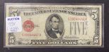 1928 C $5 Red Seal Note FC