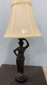 Metal Lady Figural Small Lamp