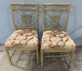 Pair of Modern Bamboo Side Chairs