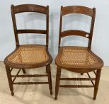 Pair of Walnut Side Chairs