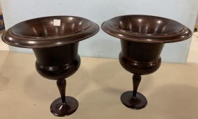 Pair of Modern Metal Vases