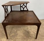 Mahogany Step Up Lamp Table