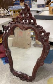 Antique Reproduction Ornate Carved Style Wall Mirror