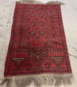 Small Pink Wool Rug 2'5 x 4'5
