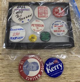 10 Assorted Campaign Button with Display