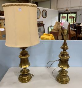 Pair of Mid Century Brass Table Lamps