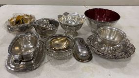 Group of Silver Plate Serving Pieces