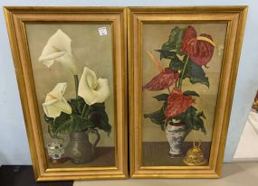 Two Vintage Floral Prints