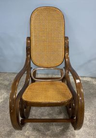 Antique Reproduction Caned Rocker