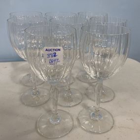 8 Crystal Stemware Wine Glasses