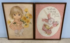 Two Children's Framed Prints