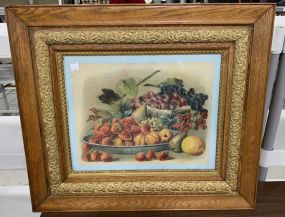 Vintage Framed Fruit Still Life