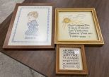 3 Needle Point Framed Samplers