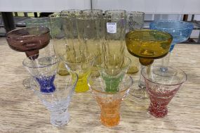 Group of Colorful Drinking Glasses