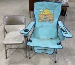 Do Not Disturb Beach Chair and Fold Out Card Table Chair