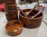 Group of Wood Serving Ware