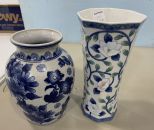 Two Porcelain Blue and White Vases