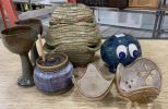 Collection of Hand Made Stoneware Pottery