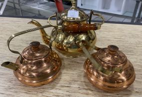 Three Small Brass Pitcher