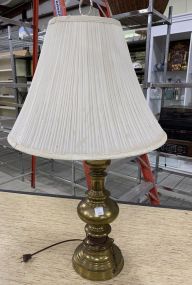 Vintage Brass Candle Stick Style Lamp