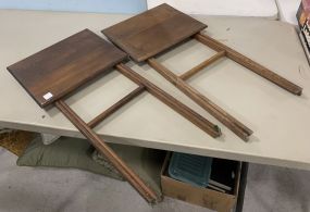 Two Wood Tray Tables