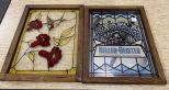 Two Painted Glass Wall Art