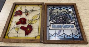 Two Painted Glass Wall Art