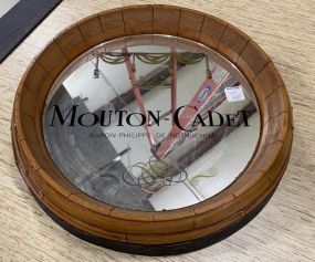 Round Mouton Cabet Advertising Wall Mirror