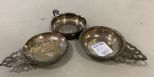 Three Sterling Nut Dishes